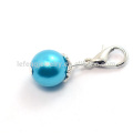 Boule de cristal multicolore fausse perle flottant pendentif dangle charme, charmes dangle pour bracelet